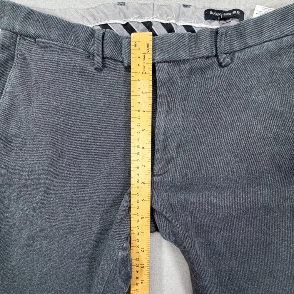 Banana Republic‎ Skinny Fit Pants Mens 34x34 Good Gray Cotton Stretch Trousers